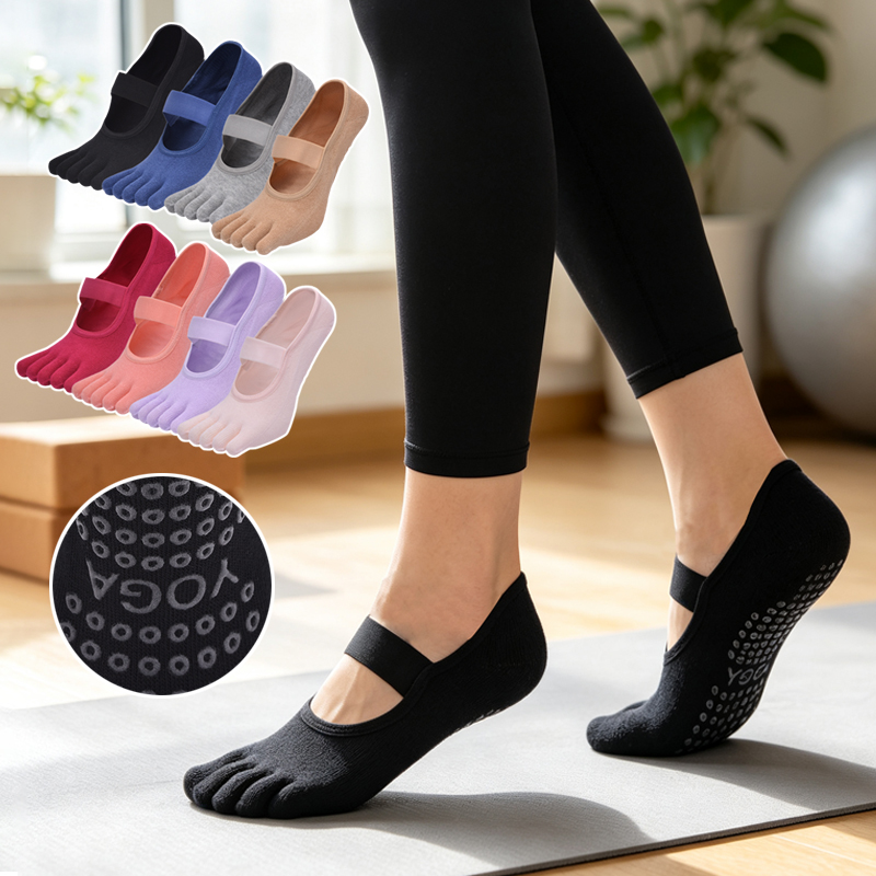 ถุงเท้าพิลาทิสห้านิ้วสำหรับผู้ - Yoga Mat บทวิจารณ์และราคา
