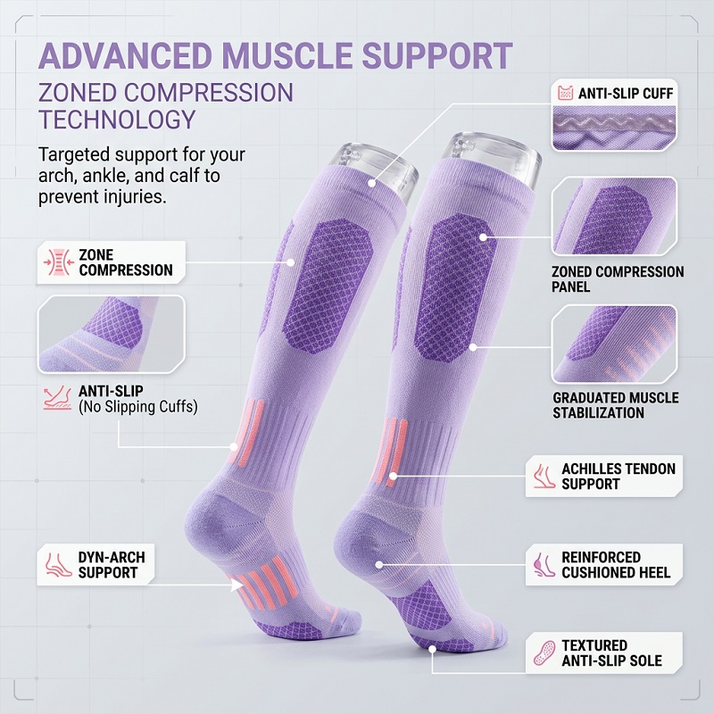 ถุงเท้ายาวสำหรับออกกำลังกายฤดู - Jump Rope บทวิจารณ์และราคา